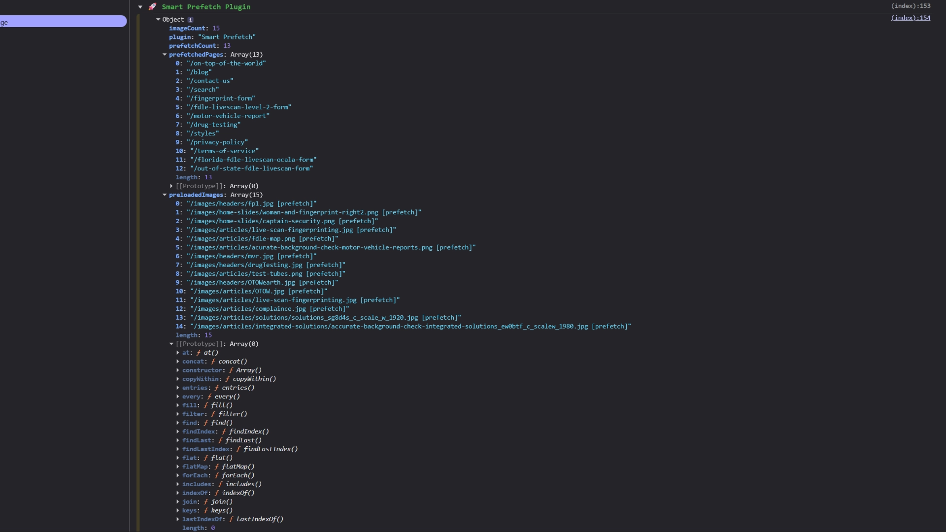 Optional console feature shows fetched assets